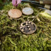 22ct gold MAGICAL MOON GAZING Hare necklace coin pendants