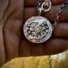 Hermetic principles jewelry handmade and upcycled silver coin all is mind necklace pendant