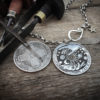 Hermetic principles jewelry handmade and upcycled silver coin all is mind necklace pendant