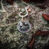 Leaping hare coin jewellery. Magical leaping hare silver necklace handcrafted and eco-conscious.