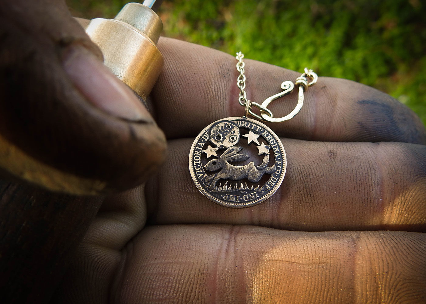 magical leaping hare jewellery - Recycled 22ct solid gold half Sovereign
