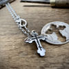 orthodox cross handmade and recycled silver coin