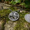 Mabon equinox - necklace pendant handmade and recycled 150 year old silver Gothic florin