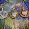 silver birch leaf jewellery made from recycled, repurposed, upcycled coins and silver