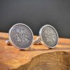 lucky sixpence cufflinks 70th birthday present gift for man